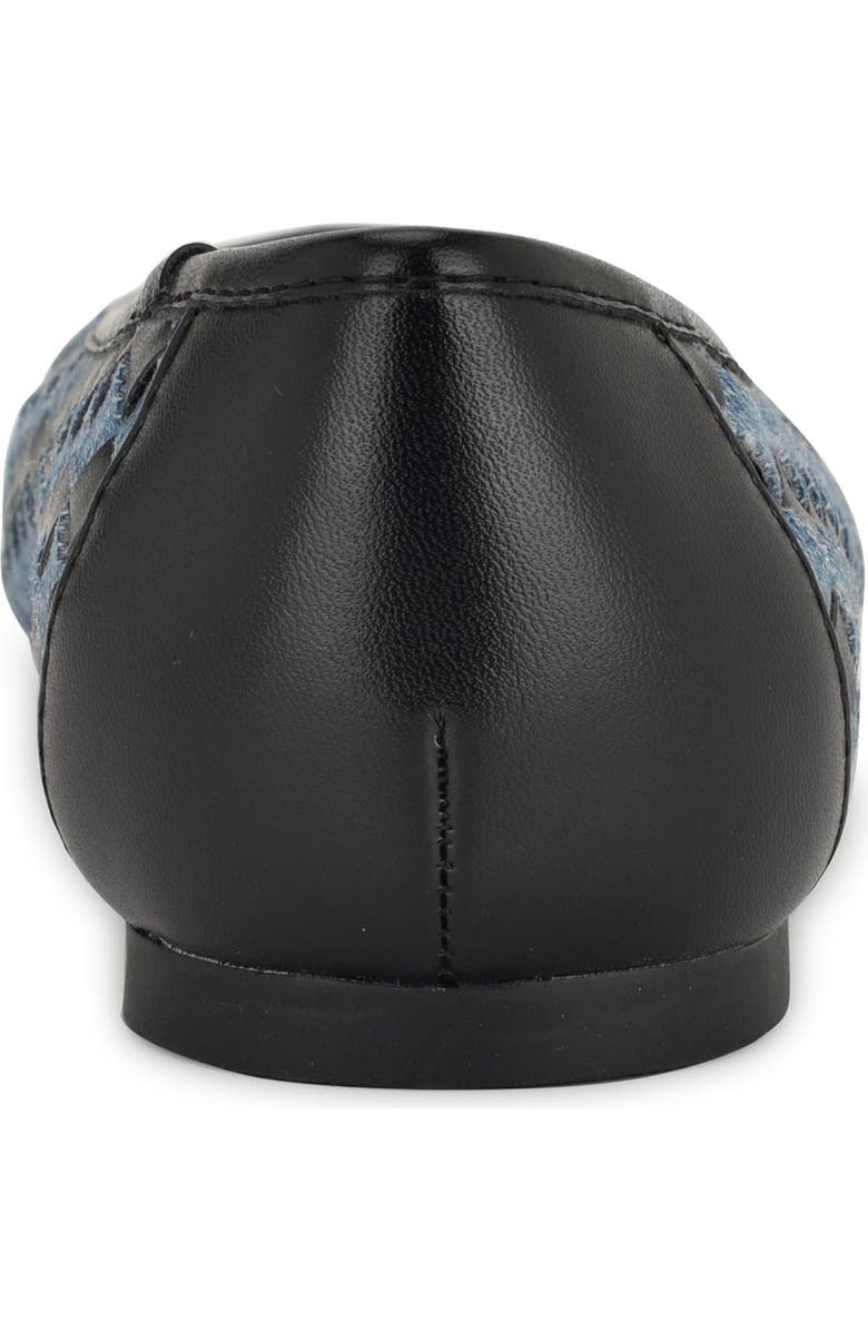 Nine West Largo Pointed Toe Flat, Alternate, color, Black/Blue