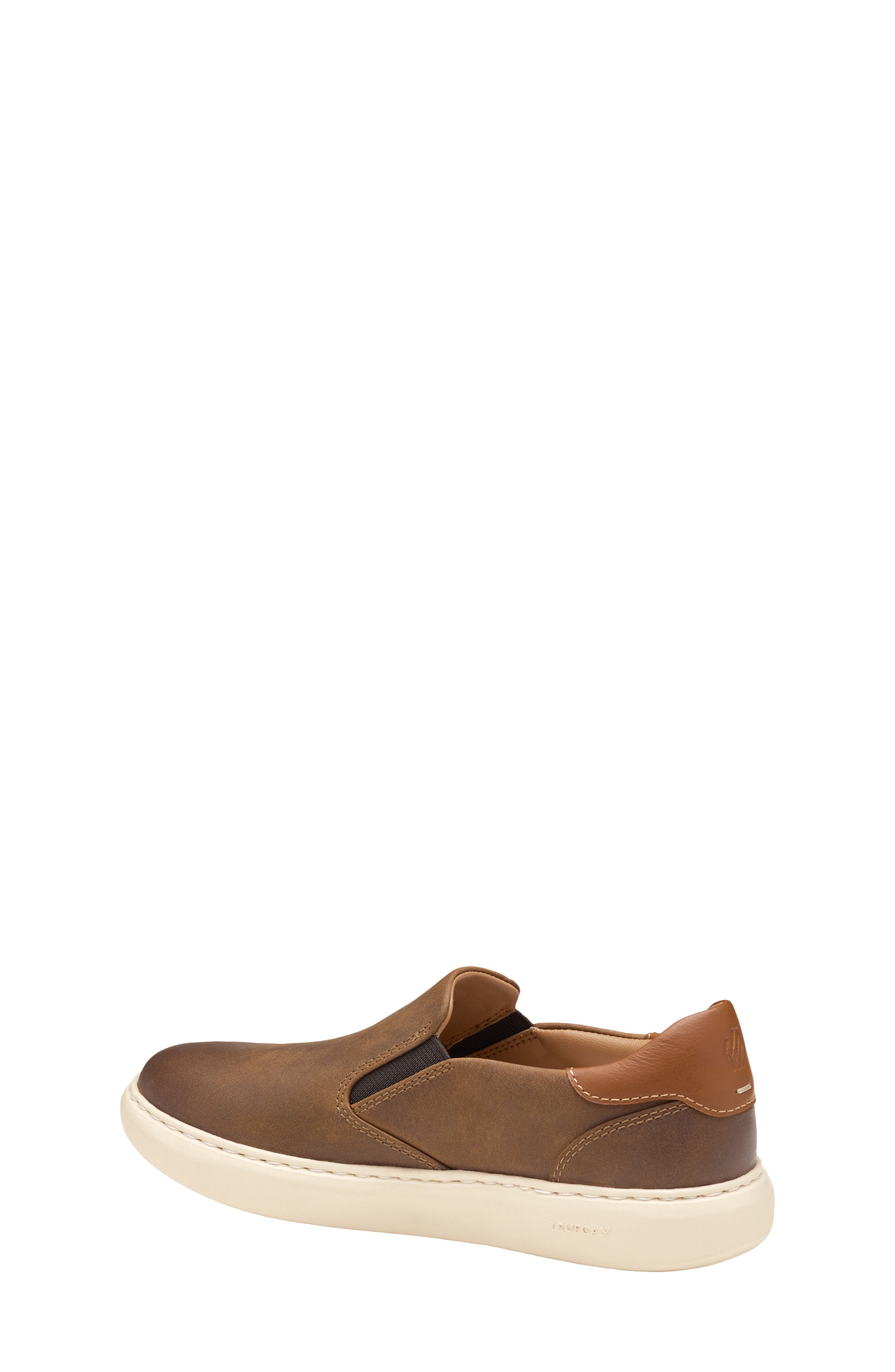 Johnston & Murphy Kids' Anders Slip-On Sneaker, Alternate, color, Brown Oiled Full Grain