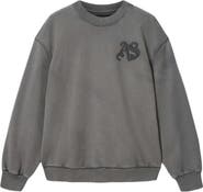 AllSaints Insignia Graphic Appliqué Cotton Sweatshirt