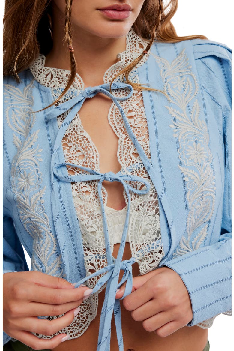 Bali Jude Embroidered Lace Top, Alternate, color, CHAMBRAY