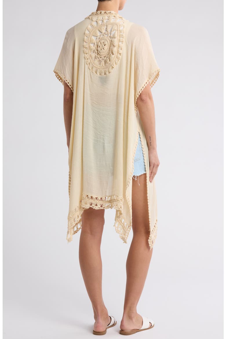 Crochet Inset Ruana, Alternate, color, NATURAL