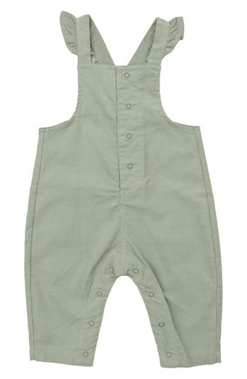 Angel Dear Cord Desert Sage Romper In Green