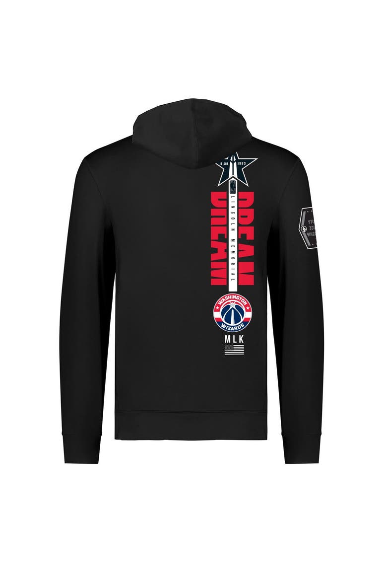 Unisex FISLL x Black History Collection  Black Washington Wizards Pullover Hoodie, Alternate, color, Black