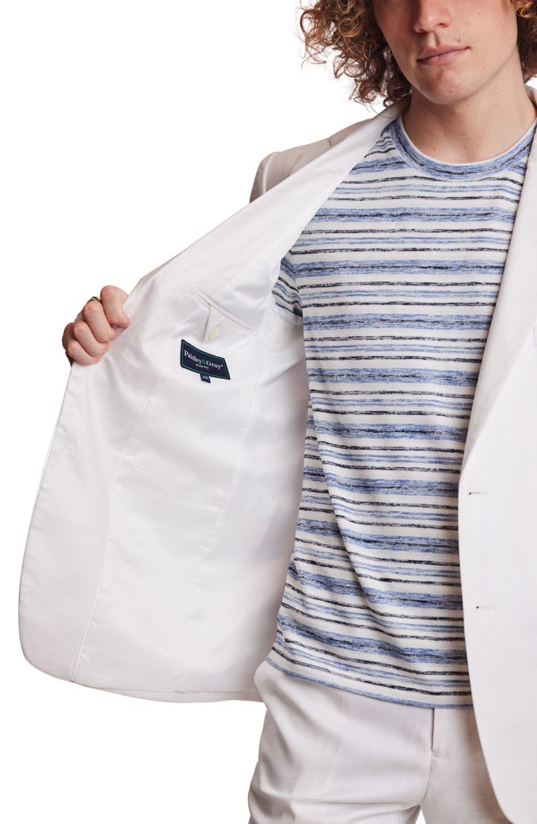 PAISLEY & GRAY Dover Slim Fit Sport Coat, Alternate, color, White Linen