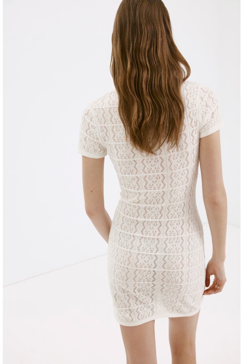 Open Knit Minidress, Alternate, color, ECRU