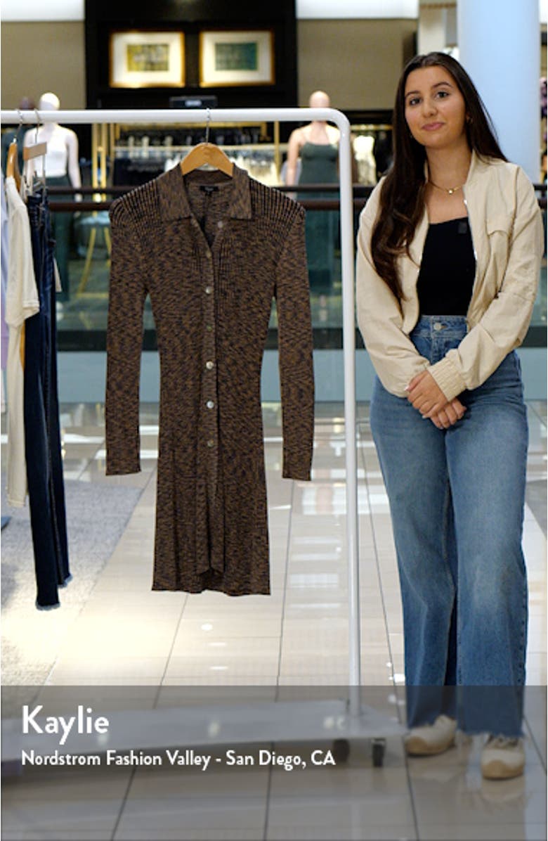 Nikki Space Dye Rib Long Sleeve Sweater Minidress, sales video thumbnail