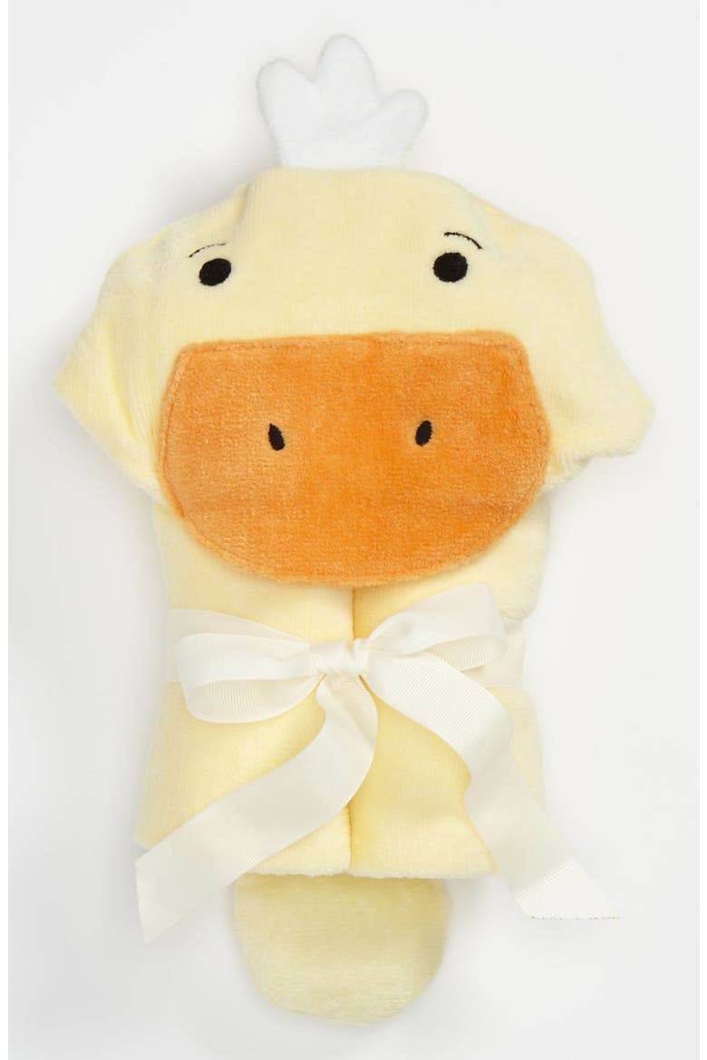Terry Velour Hooded Duck Towel, Alternate, color, DUCK