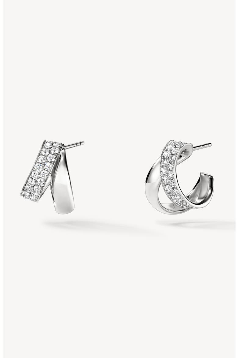 INSIDE/OUT 18K Gold Diamond Flip Earrings, 0.85ct., Alternate, color, WHITE GOLD