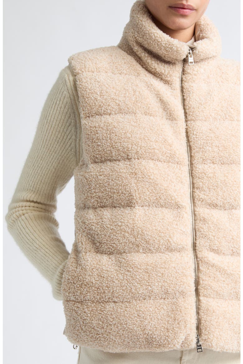 Mixed Media Wool Rib & Curly Fleece Cardigan, Alternate, color, 1985 CHANTILLY