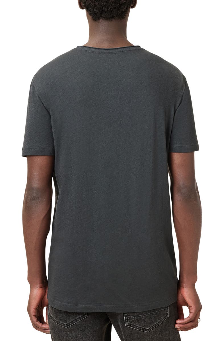 AllSaints Figure Roll Neck Cotton T-Shirt, Alternate, color, Carter Grey