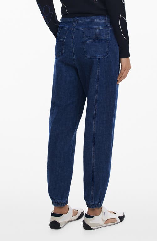 Desigual Denim Joggers In Blue