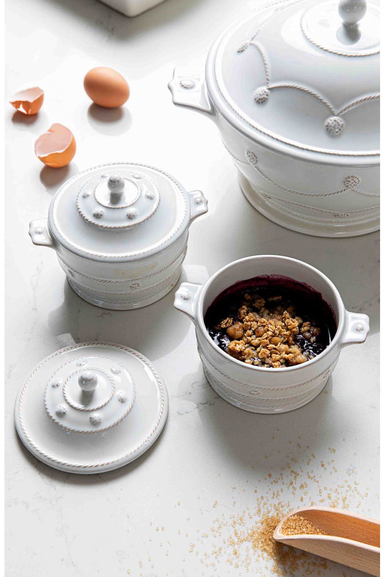 Berry & Thread Mini Ceramic Baking Dish with Lid, Alternate, color, WHITEWASH