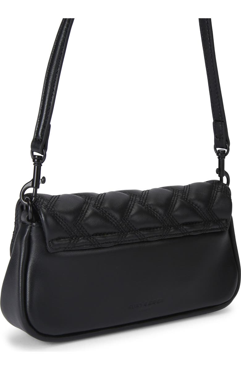 Kurt Geiger London Pickle Drench Quilted Leather Shoulder Bag, Alternate, color, Black