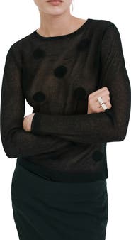 MANGO Dot Sweater