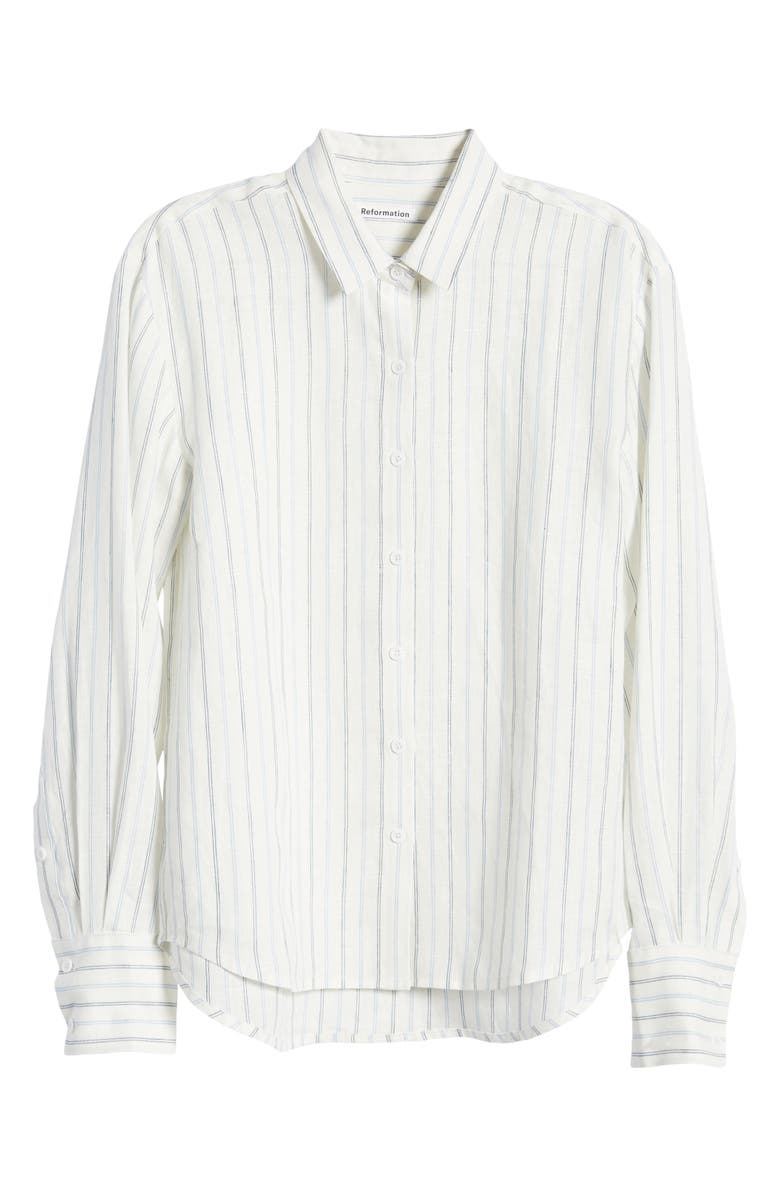 Reformation Preston Button-Up Blouse, Alternate, color,