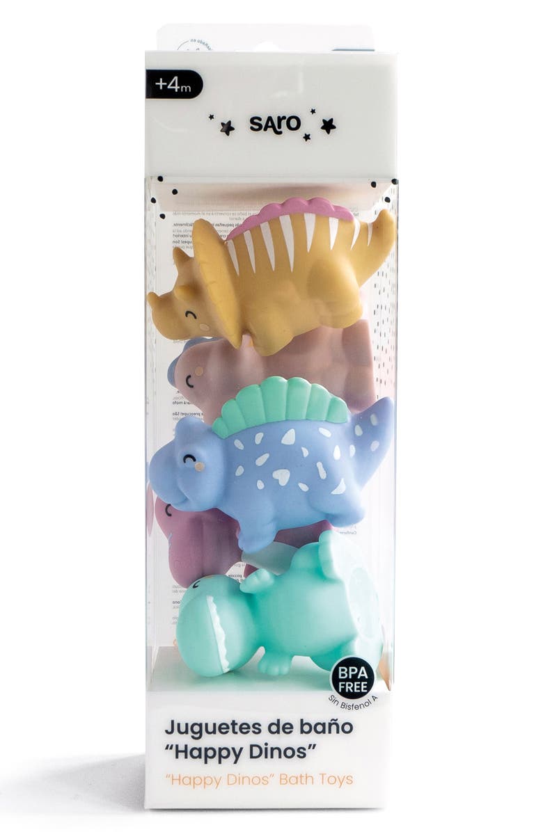 KALENCOM Happy Dinos Set of 5 Bath Toys, Alternate, color, Multi