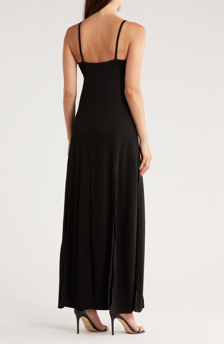 GO COUTURE Panel Cut Maxi Dress, Alternate, color, Black