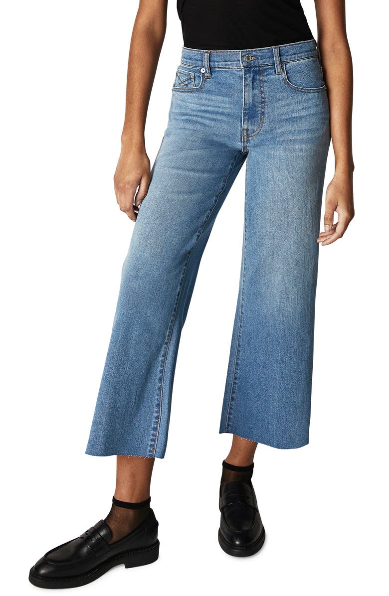Unpublished Greta Larchmont High Waist Wide Leg Crop Jeans, Main, color, 