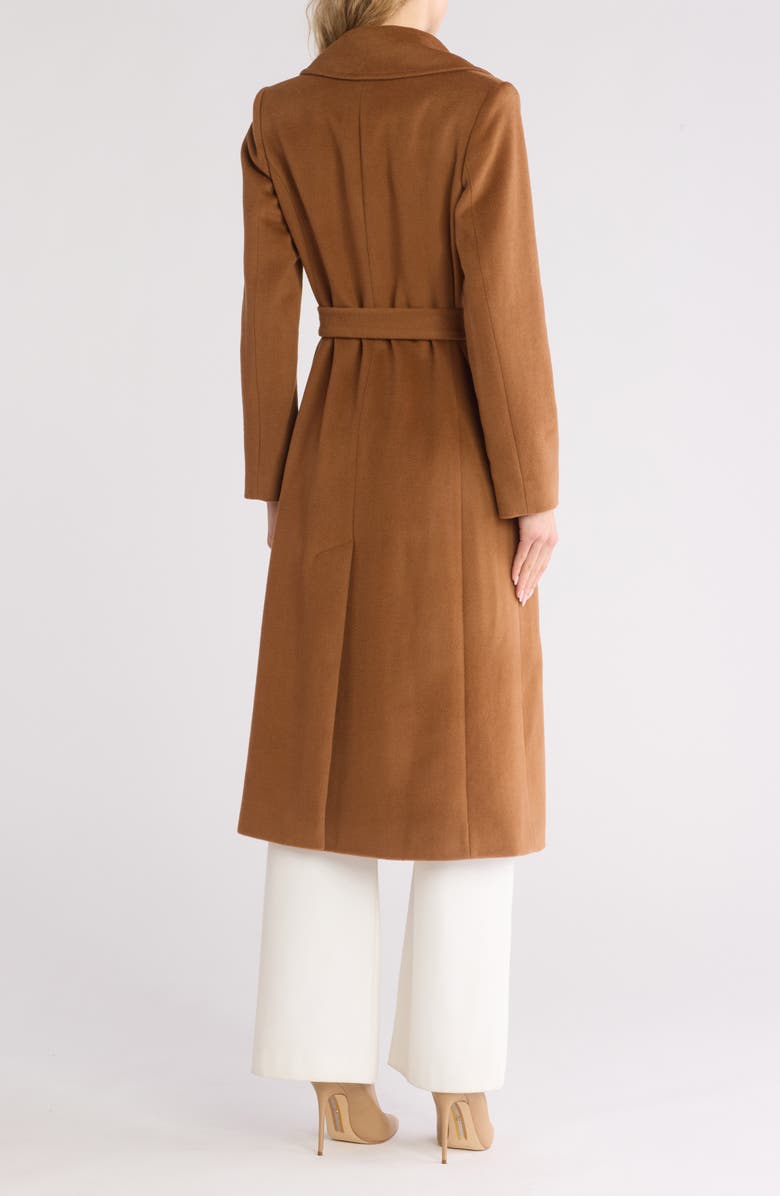 Fleurette Belted Wool Blend Coat, Alternate, color, 