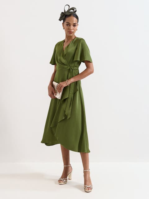 Julissa V-Neck Satin Dress