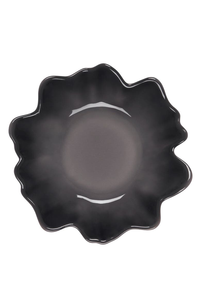 Le Creuset Iris Stoneware Ruffle Serving Bowl, Alternate, color, Oyster