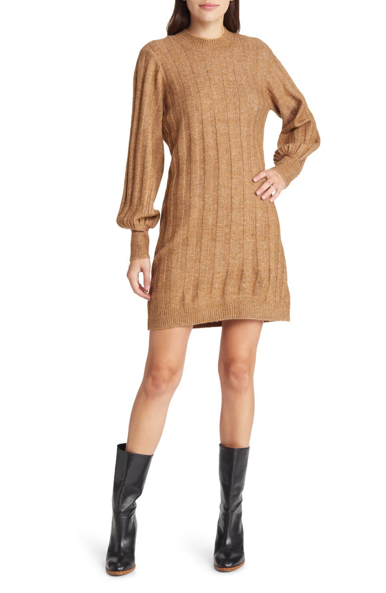 VERO MODA Alanis Long Sleeve Rib Sweater Dress, Main, color, 