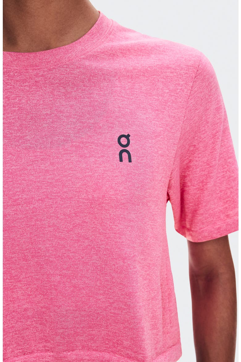 Train Flex Crop T-Shirt, Alternate, color, BUBBLEGUM HEATHER