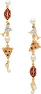 Kate Spade New York crystal charm linear drop earrings