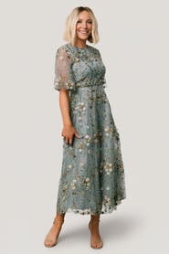 Baltic Børn Arabella Embroidered Tulle Maxi Dress