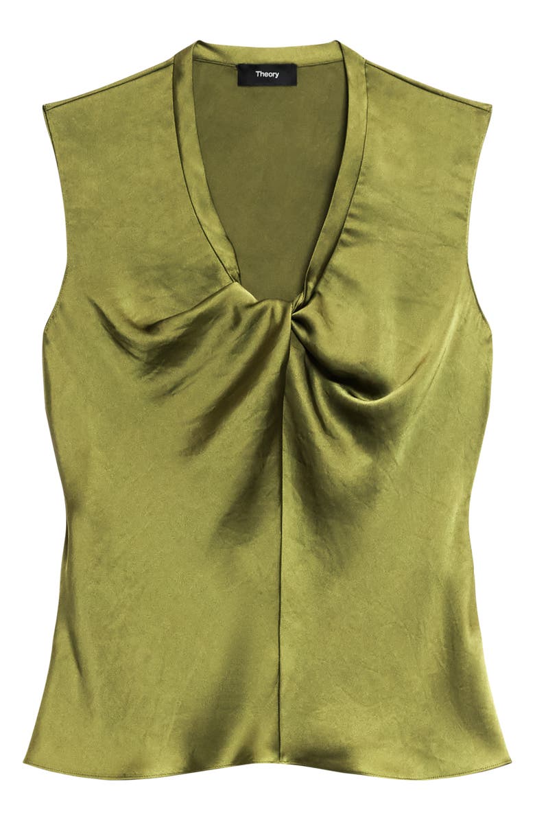 Theory Twist Neck Sleeveless Top, Alternate, color, Avocado