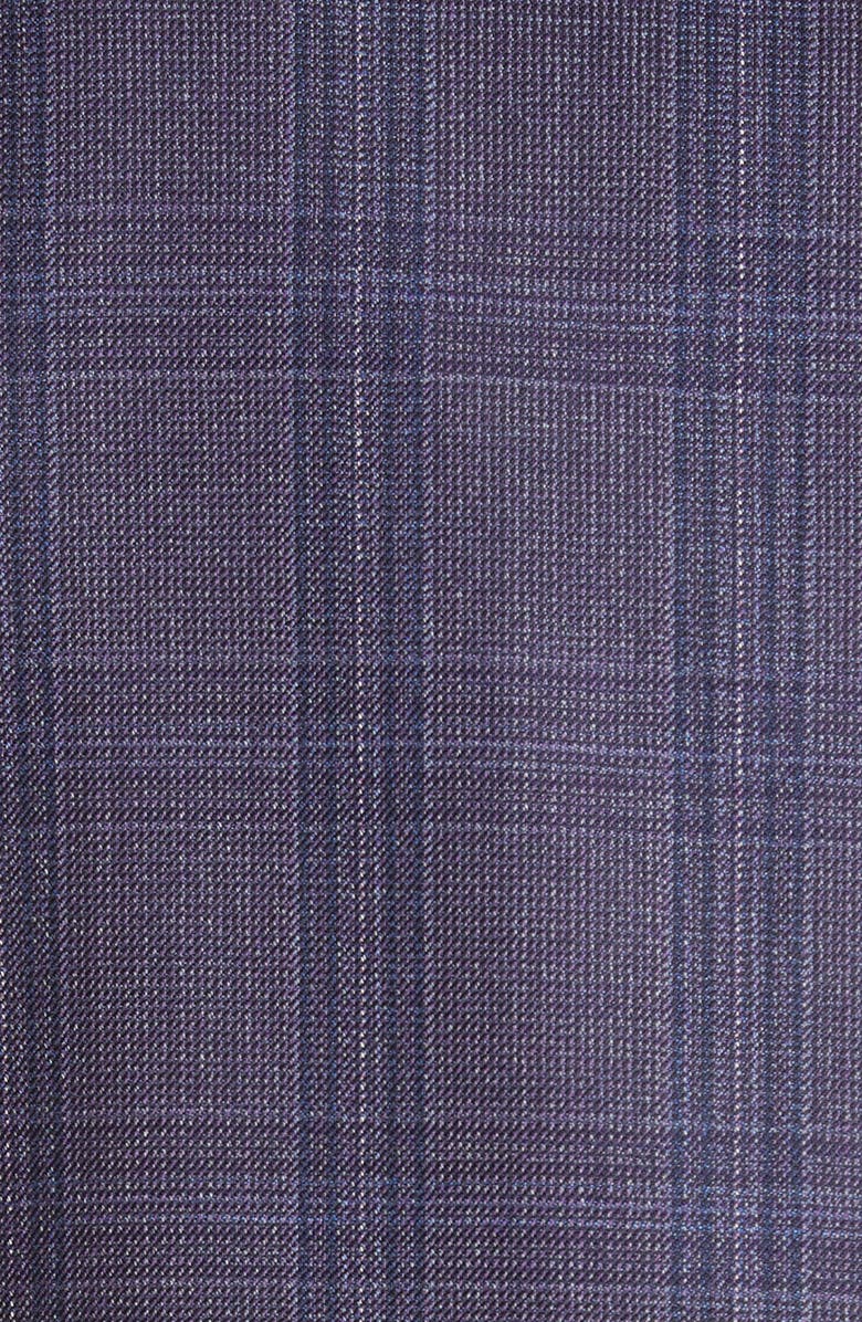 Canali Kei Trim Fit Plaid Wool Sport Coat, Alternate, color, 