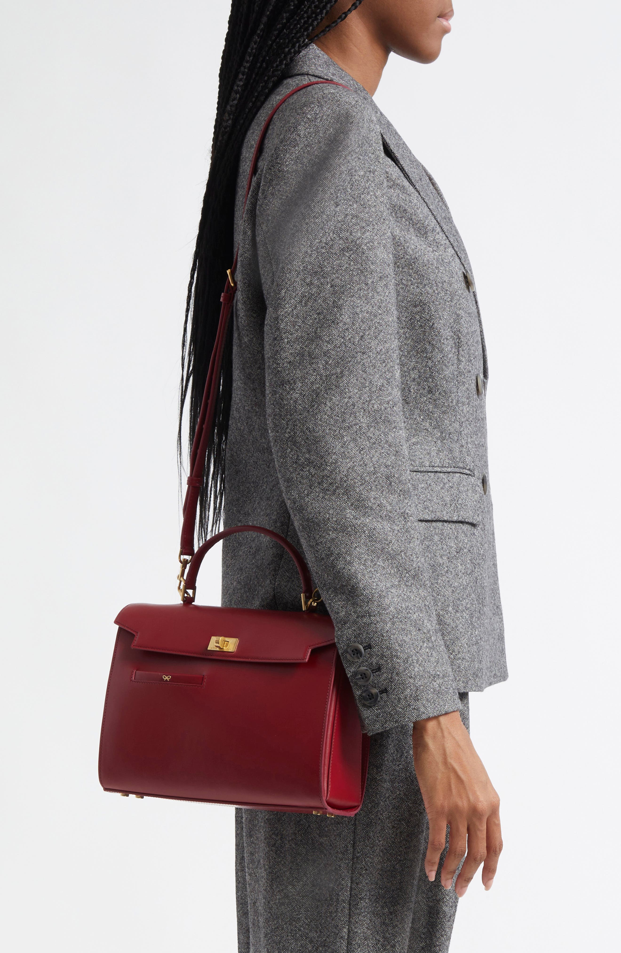 Anya Hindmarch Mortimer Leather Top Handle Bag, Alternate, color, 