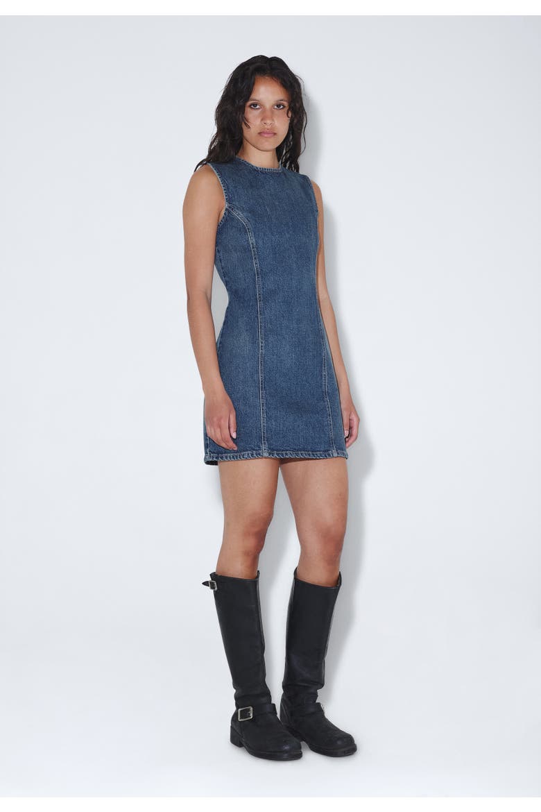 Calista Dress, Alternate, color, Bay Dark Used Vintage
