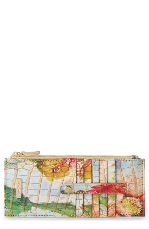 Muse Melbourne Croc Embossed Leather Card Wallet