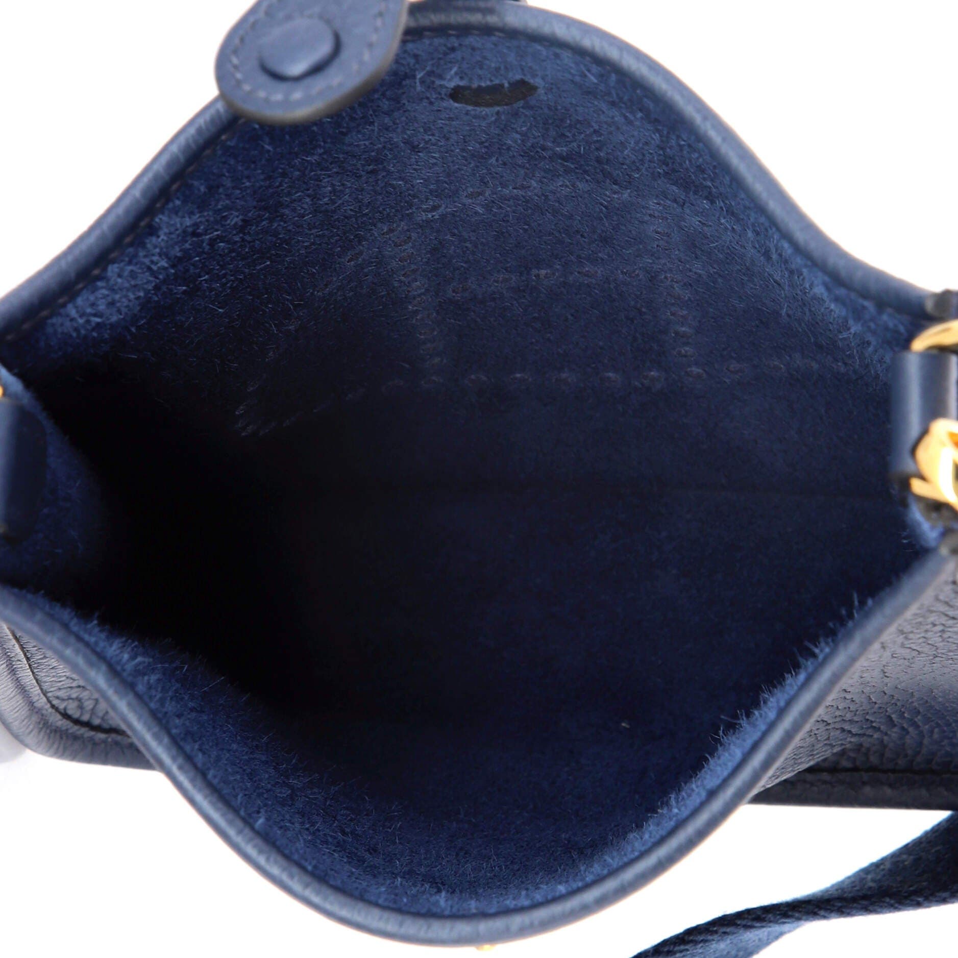 Pre-Owned Hermes Evelyne Bag Gen III Clemence TPM, Alternate, color, Bleu Navy