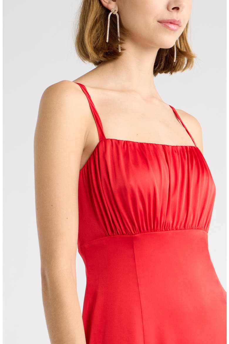 Satin Cocktail Maxi Dress, Alternate, color, RED PEPPER