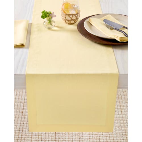 Solino Home Linen Table Runner In Yellow