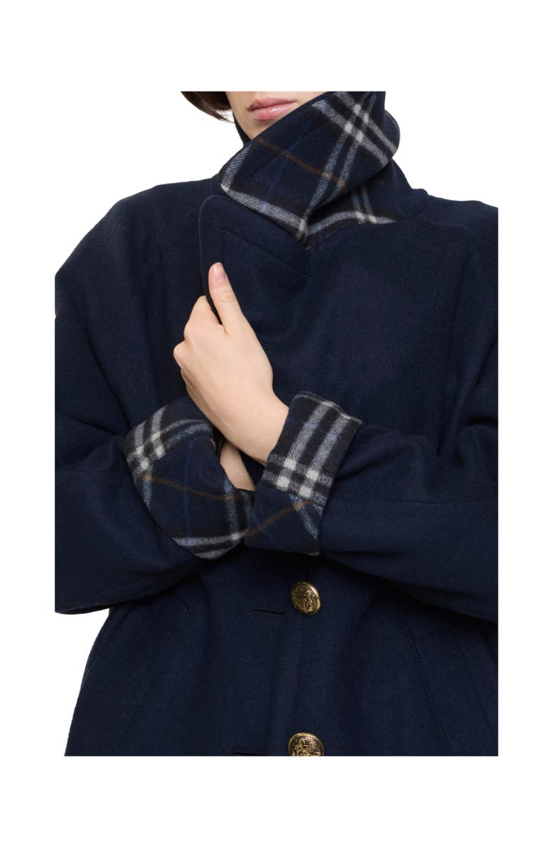 Burberry Wool Coat, Alternate, color, Pilot Blue