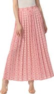 Kimi & Kai Women's Print Box Pleat Maxi Skirt