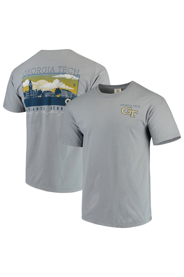 Men's Gray Georgia Tech Yellow Jackets Team Comfort Colors Campus Scenery T-Shirt, Main, color, Gray