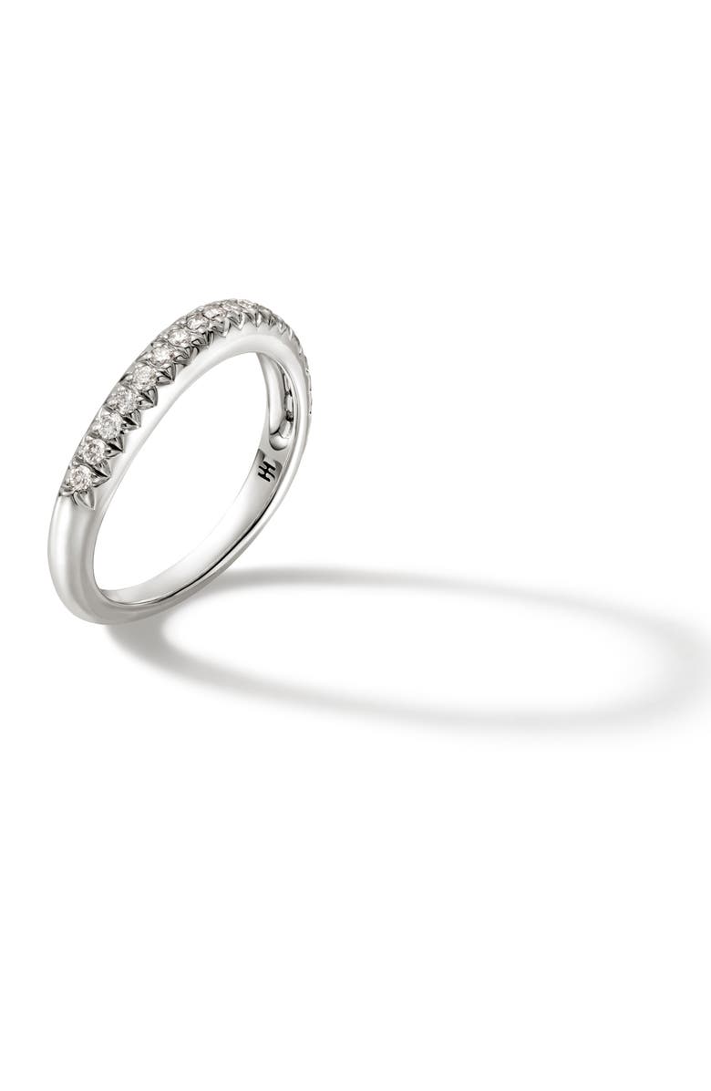 John Hardy Surf Pavé Diamond Band Ring, Alternate, color, Silver