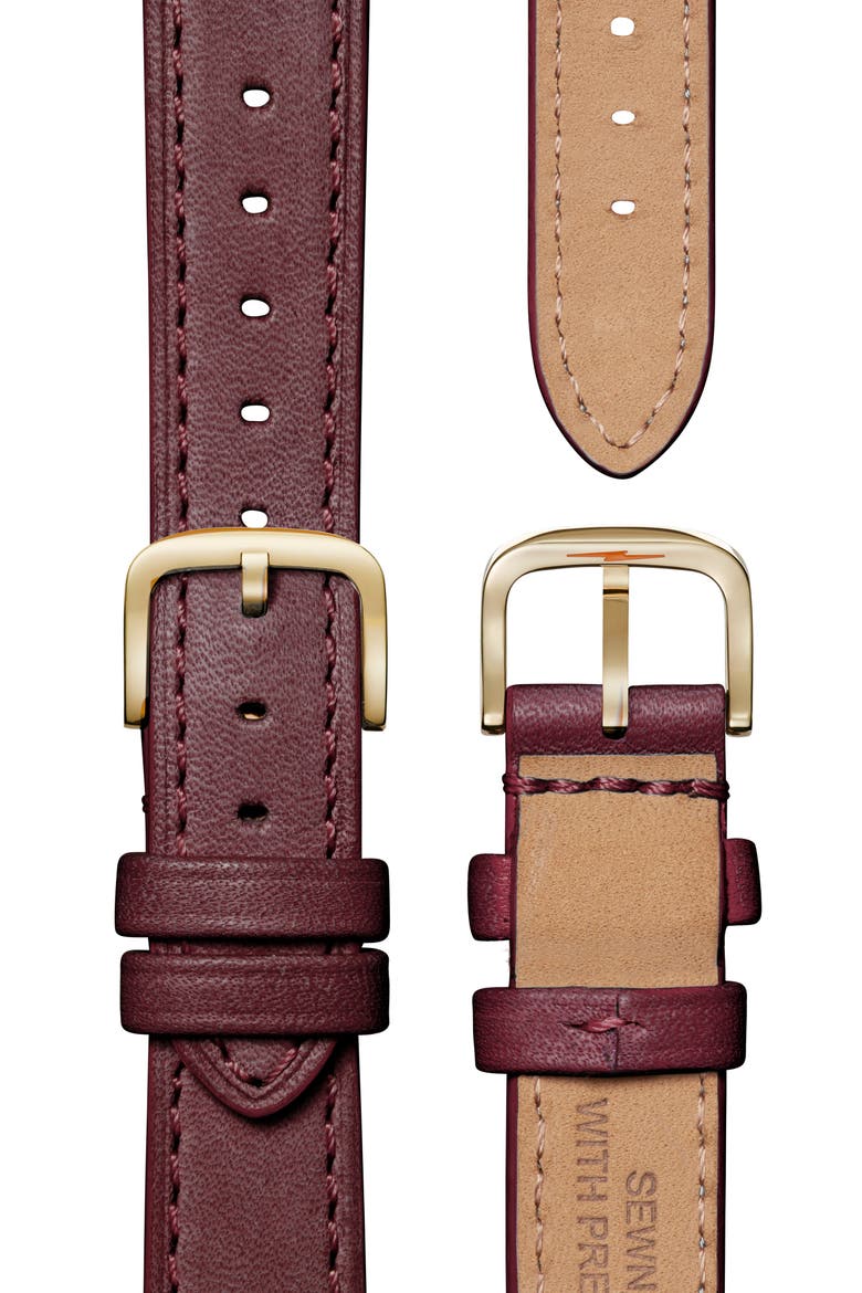 Runabout Leather Strap Watch, 36mm, Alternate, color, OXBLOOD LEATHER STRAP