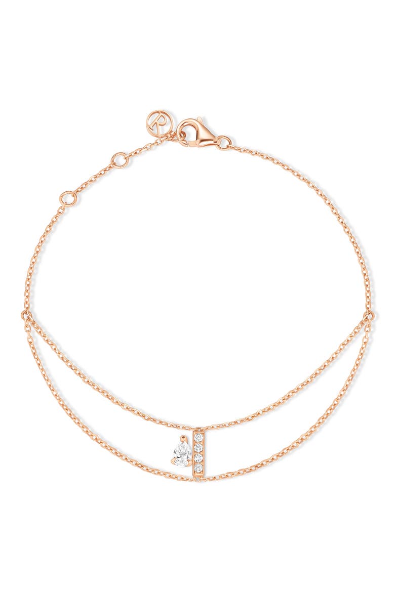 Diamond Letters Bracelet, Main, color, ROSE GOLD