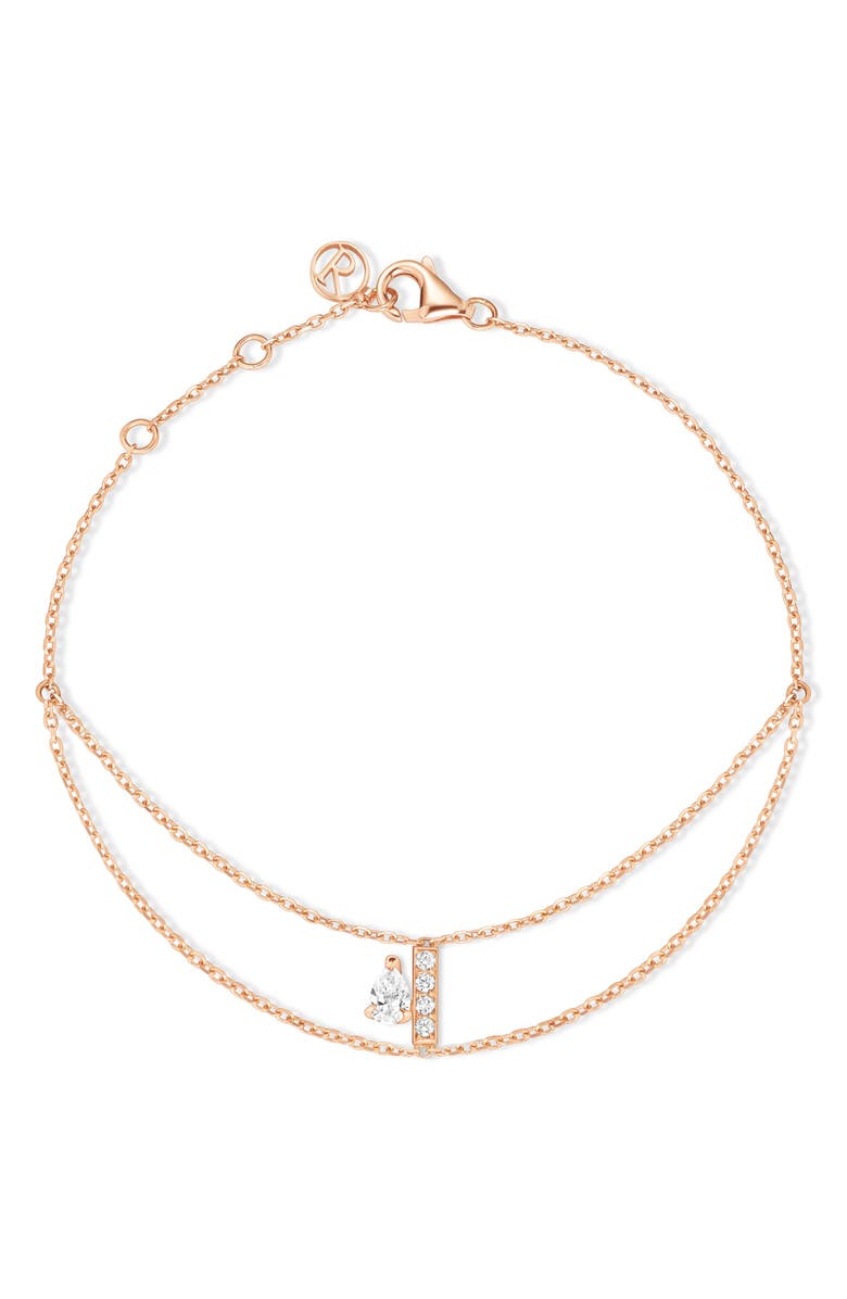 REPOSSI Diamond Letters Bracelet, Main, color, Rose Gold