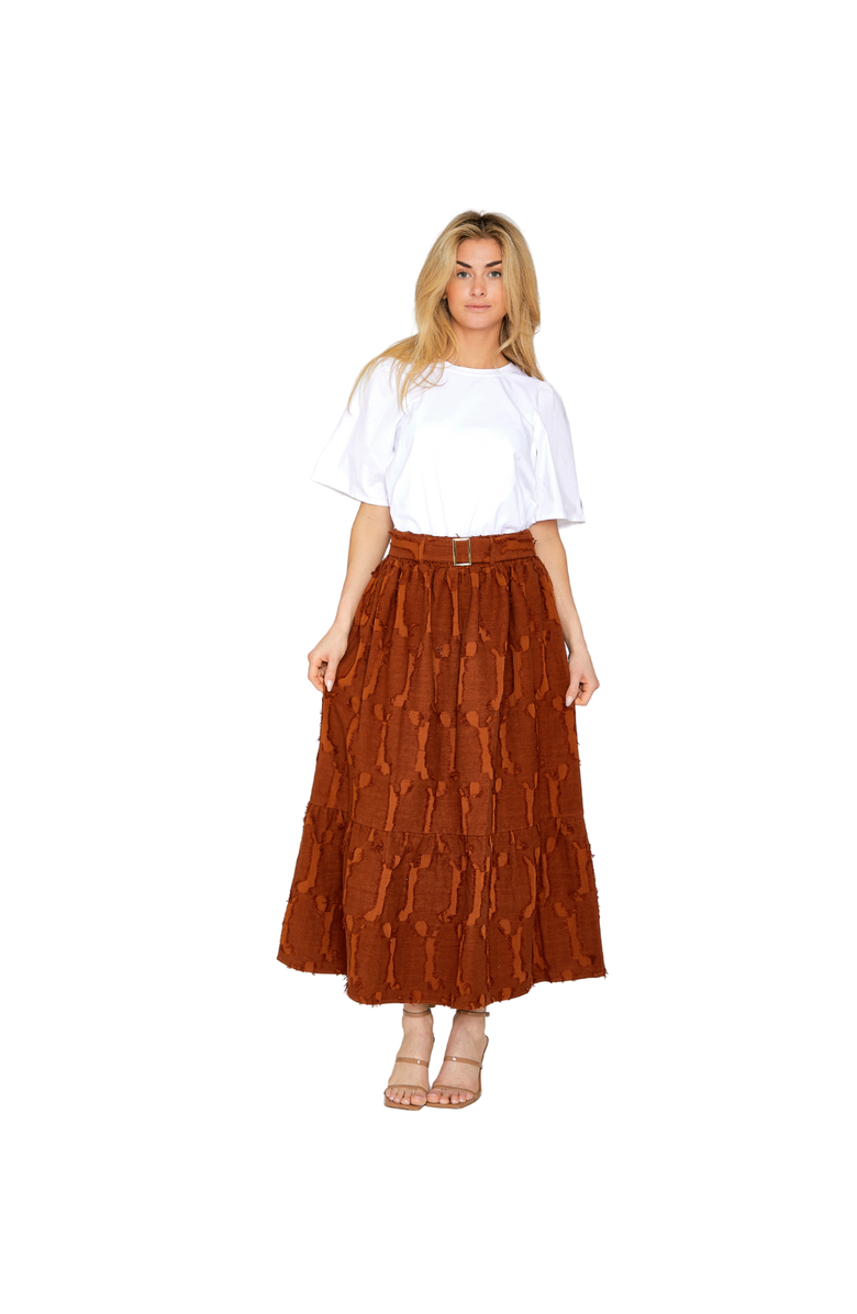 Taylor Tillman Paige Skirt, Main, color, Auburn Texture