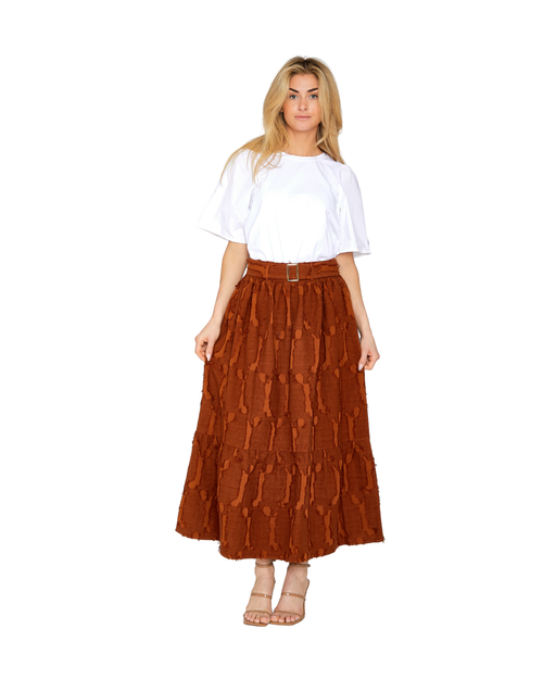 Taylor Tillman Paige Skirt In Brown