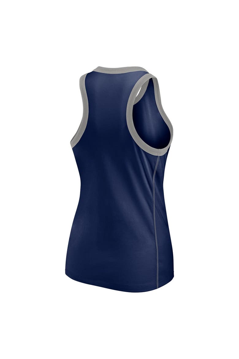 Women's Fanatics Navy New York Yankees Tailsweep Fashion Racerback Rhinestone Tank Top, Alternate, color, Navy