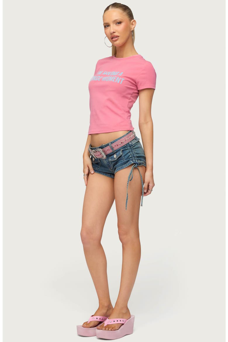Blonde Moment Crop T-Shirt, Alternate, color, PINK