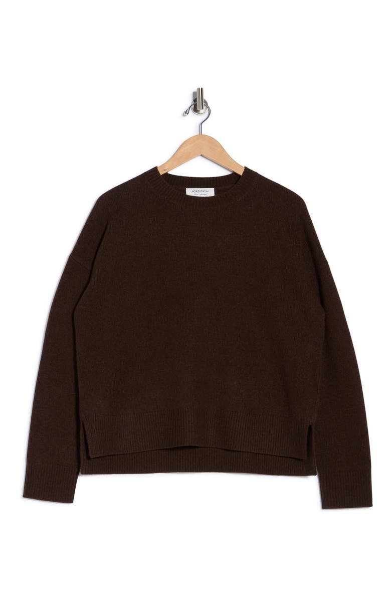 Nordstrom Wool & Cashmere Blend Sweater, Alternate, color, Brown Coffee