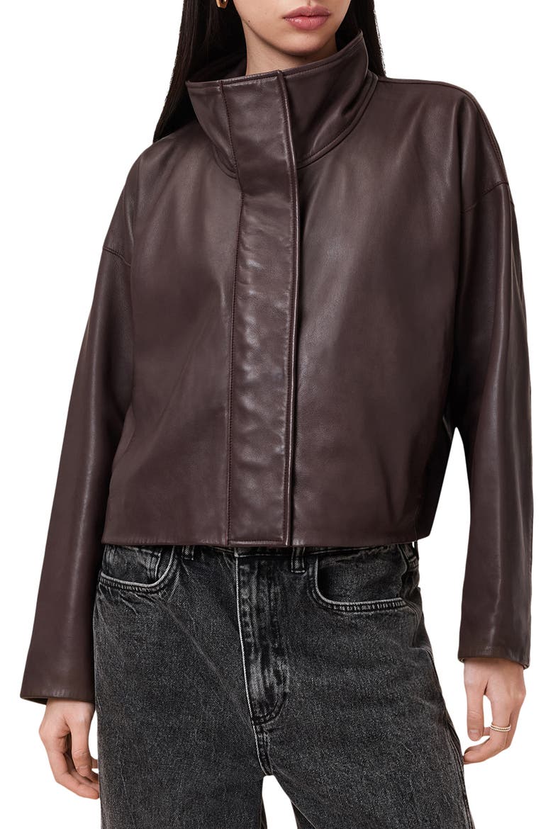 Ryder Leather Jacket, Main, color, OXBLOOD RED